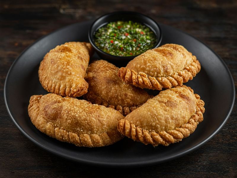 Empanadas de carne con chimichurri